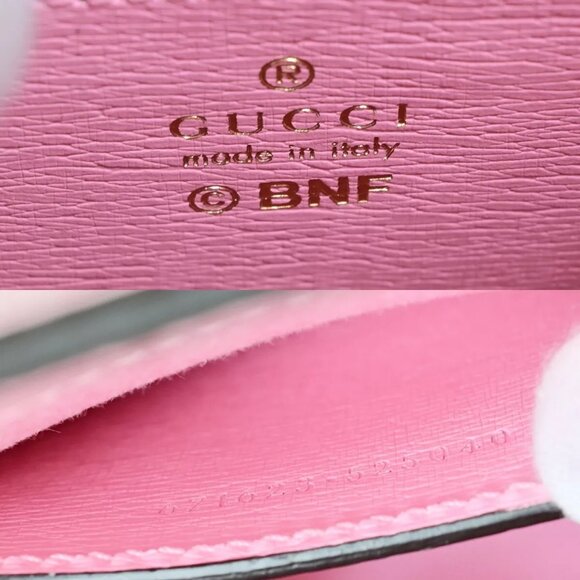 GUCCI x Bananya BNF Logo 2Way Mini Shoulder Bag Leather Pink GHW Italy 635RK208 - Picture 16 of 16